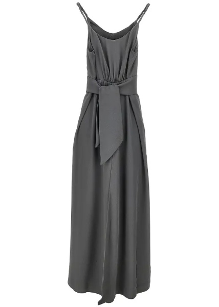 Rochii Twill long dress with belt