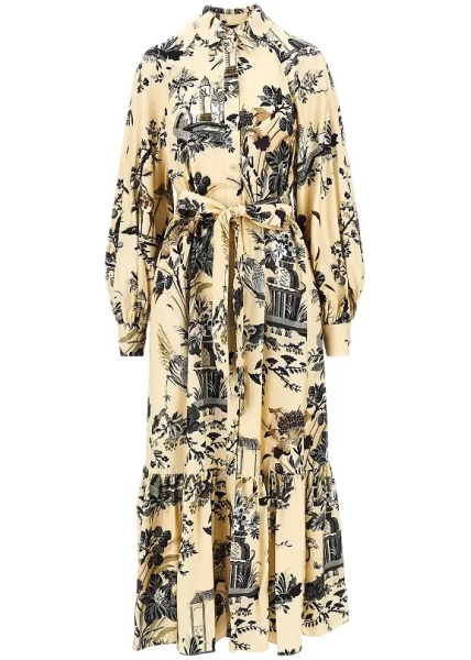 Rochii Viscose twill long dress