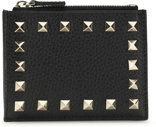 Rockstud Zip Card Holder