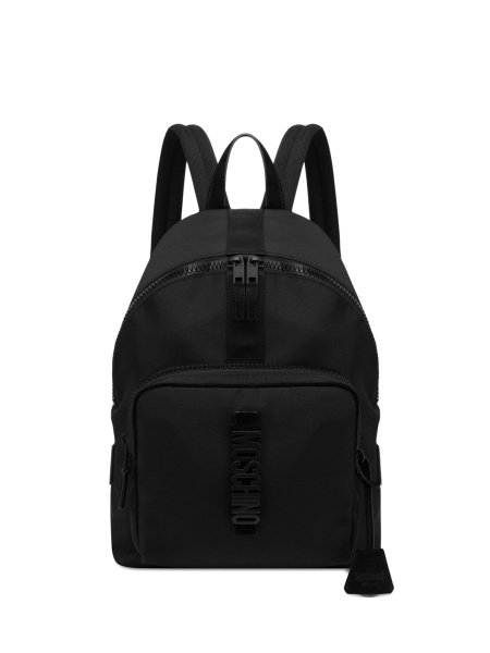 Rucsac Moschino negru din piele si polyester