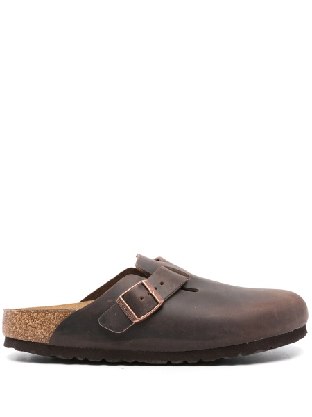 Saboti Birkenstock maro din piele