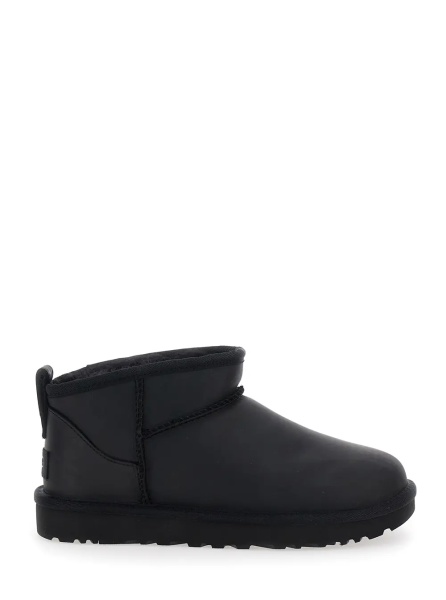 Saboti Boots 'Classic Ultra Mini' with fur lining and rubber sole black women