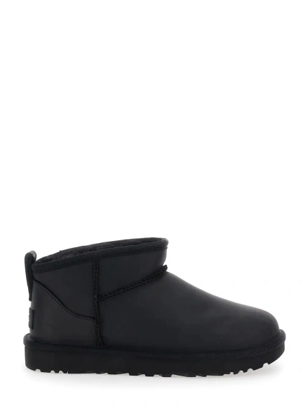Saboti Boots 'Classic Ultra Mini' with fur lining and rubber sole black women