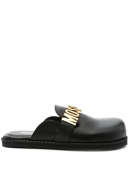 Saboti Moschino negri din piele