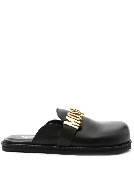 Saboti Moschino negri din piele