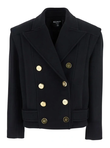 Sacou Balmain negru din lana