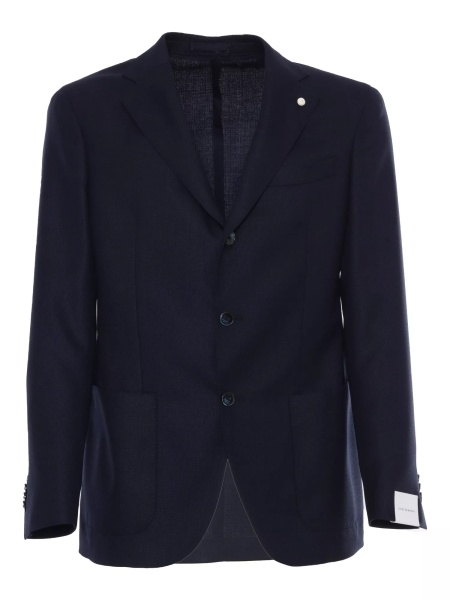 Sacou Blue single-breasted blazer