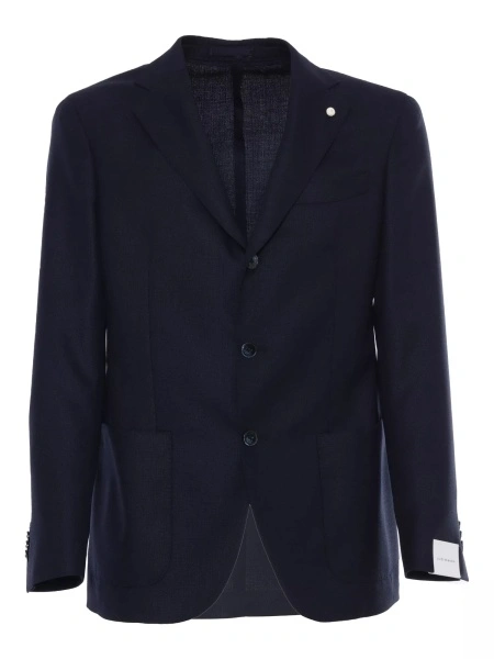 Sacou Blue single-breasted blazer