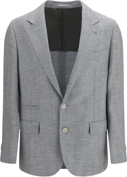 Sacou Brunello Cucinelli multicolor din lana si alpaca