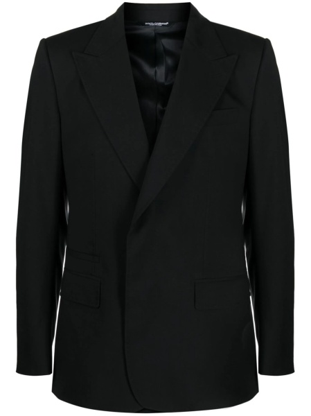 Sacou Dolce & Gabbana negru din elastan si lana