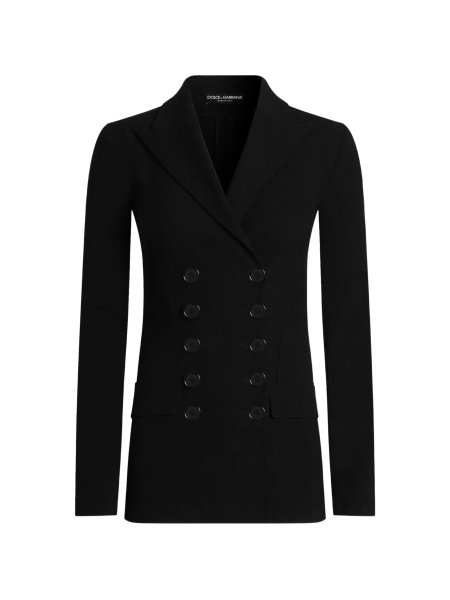 Sacou Dolce & Gabbana negru din lana si elastan