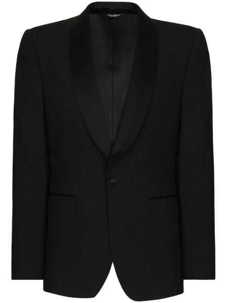 Sacou Dolce & Gabbana negru din lana si polyester