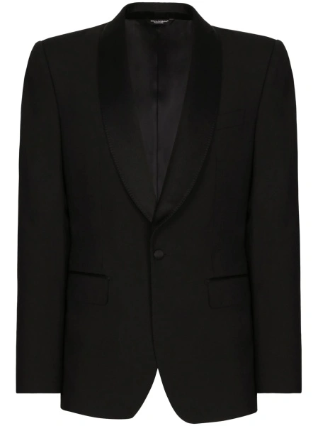 Sacou Dolce & Gabbana negru din lana si polyester