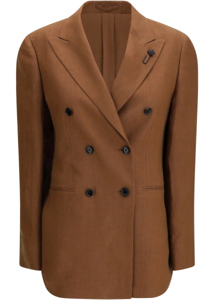 Sacou Double-breasted linen Blazer