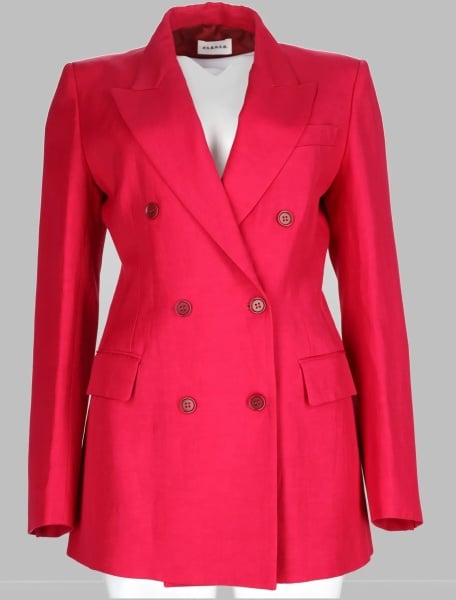 Sacou P.A.R.O.S.H. Blazer Doppiopetto In Viscosa E Lino