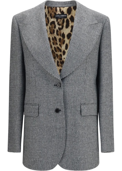Sacou Prince of Wales single breasted Blazer