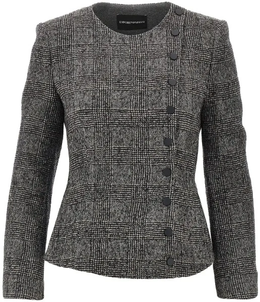 Sacou Prince of Wales wool jacket