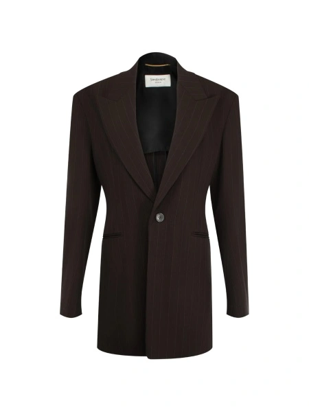 Sacou Saint Laurent maro din polyester si vascoza