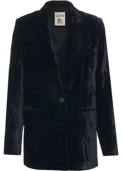 Sacou Semicouture negru din catifea 'Randa'
