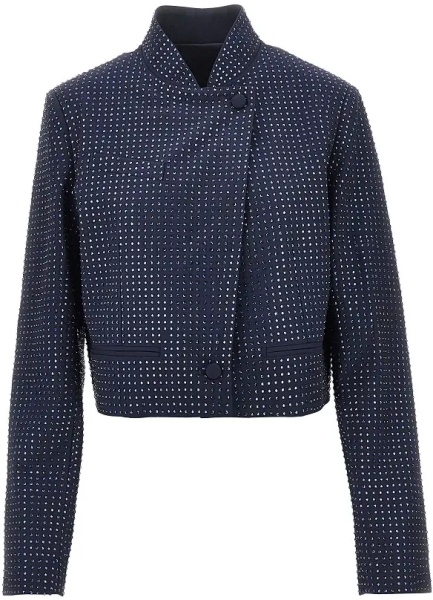 Sacou Strass-embellished cropped jacket