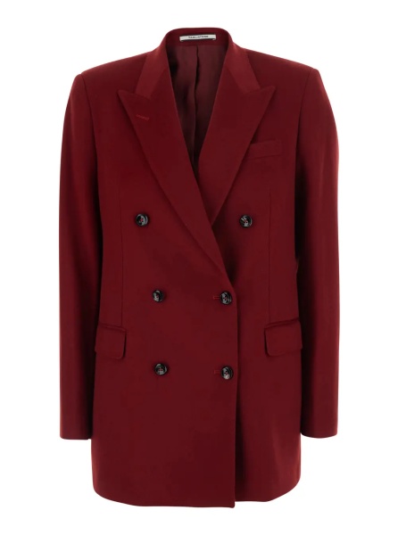 Sacou Women's cashmere jacket in red for women