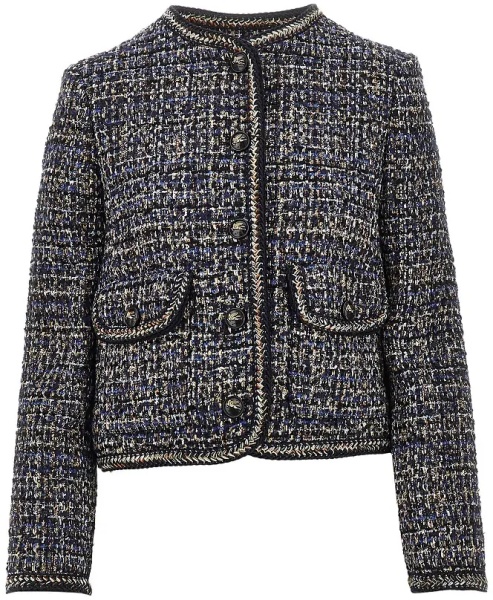 Sacou Wool-blend tweed jacket