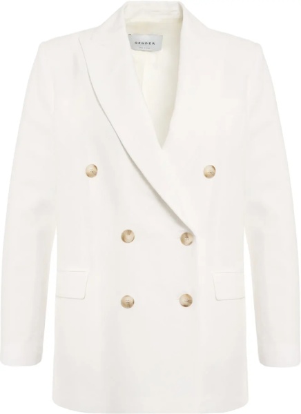 Sacouri Double-breasted blazer in linen blend