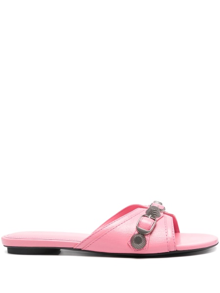 Sandale Balenciaga Cagole roz din piele