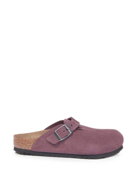 Sandale Birkenstock violet din piele intoarsa