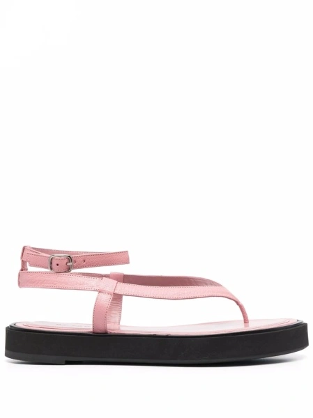 Sandale BY FAR roz din piele