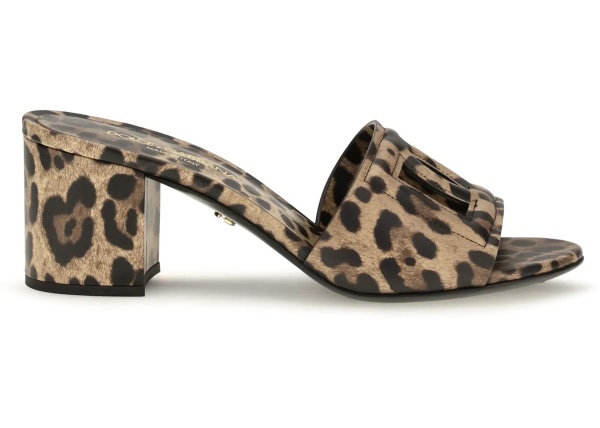 Sandale Leopard print leather Mules