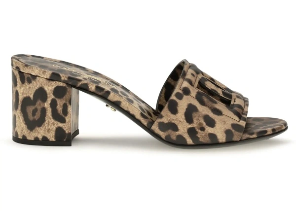 Sandale Leopard print leather Mules