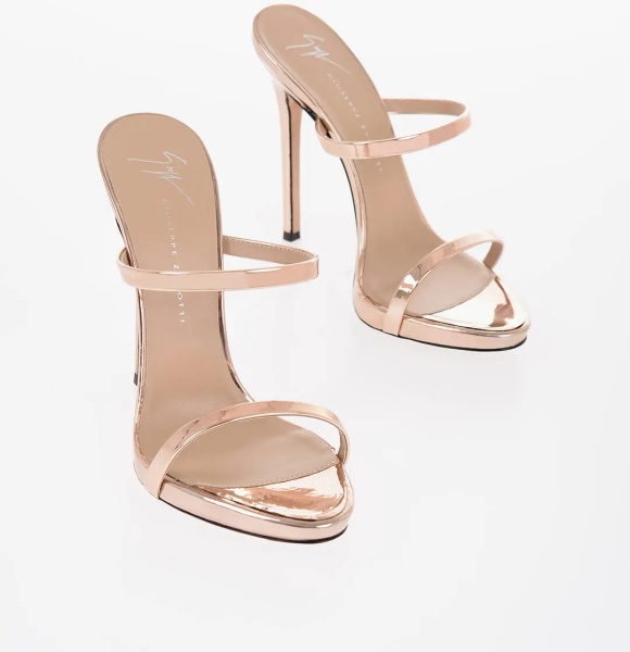 Sandale Mirrored Effect Solid Color Sandals Heel 11Cm*