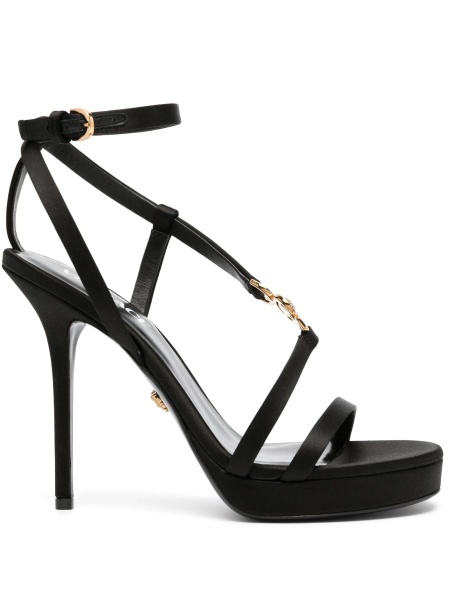 Sandale Versace negre din material textil