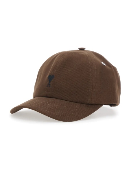 Sapca Brown Baseball Cap with Curved Brim and ADC Embroidery on the Front in Cotton for Men