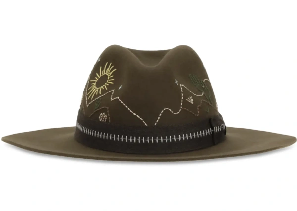Sapca Embroidered Fedora Hat