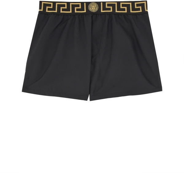 Short Da Mare Con Bordo "Greca"