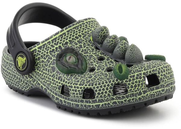 Slapi CLASSIC IAM SCARY DINO CLOG T KIDS BLACK