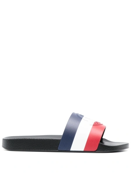 Slapi Moncler albastri din cauciuc