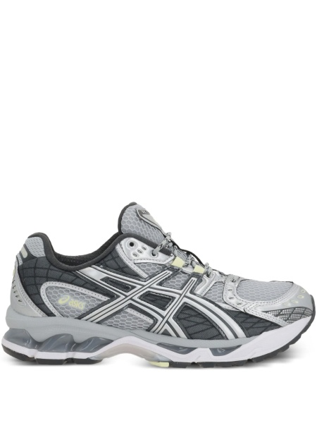 Sneakers ASICS gri din material textil si piele eco