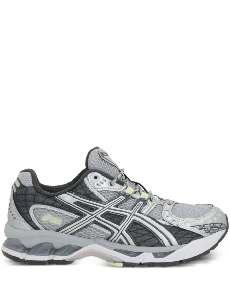 Sneakers ASICS gri din material textil si piele eco