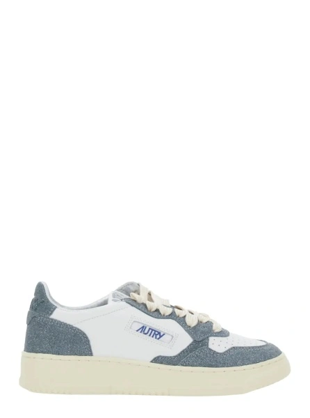 Sneakers AUTRY albastri din piele si piele intoarsa