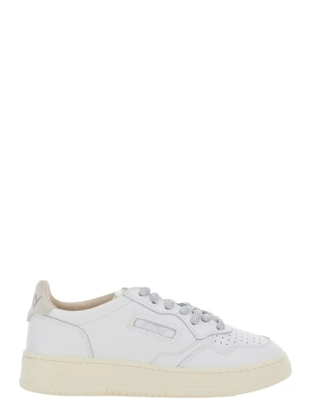 Sneakers AUTRY albi din piele 'Medalist'