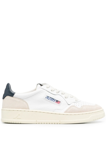 Sneakers AUTRY albi din piele si nylon