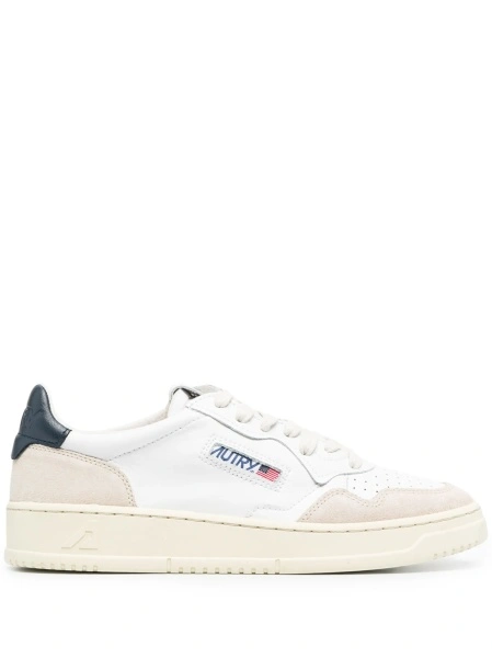 Sneakers AUTRY albi din piele si nylon