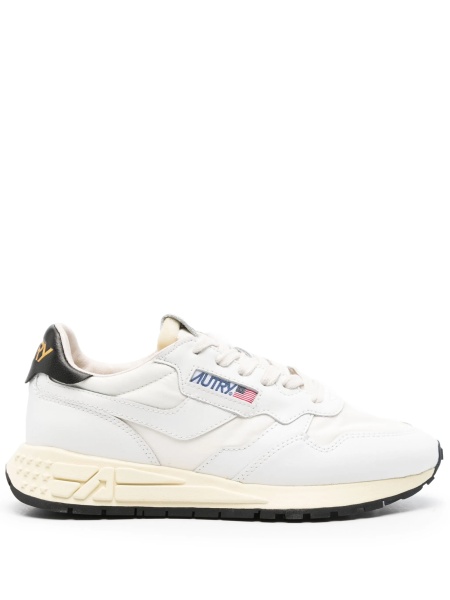 Sneakers AUTRY albi din piele si nylon