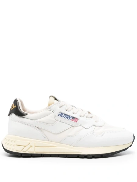 Sneakers AUTRY albi din piele si nylon