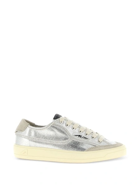 Sneakers AUTRY argintii din piele si material textil