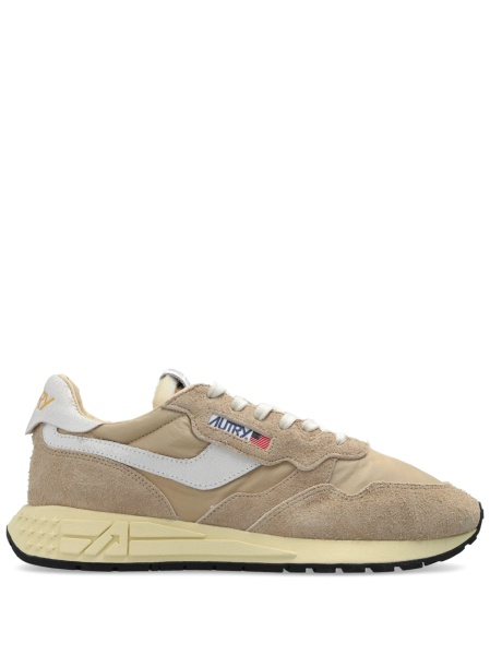 Sneakers AUTRY neutri din material textil si piele intoarsa