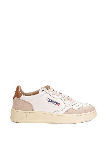 Sneakers AUTRY neutri din piele si piele intoarsa